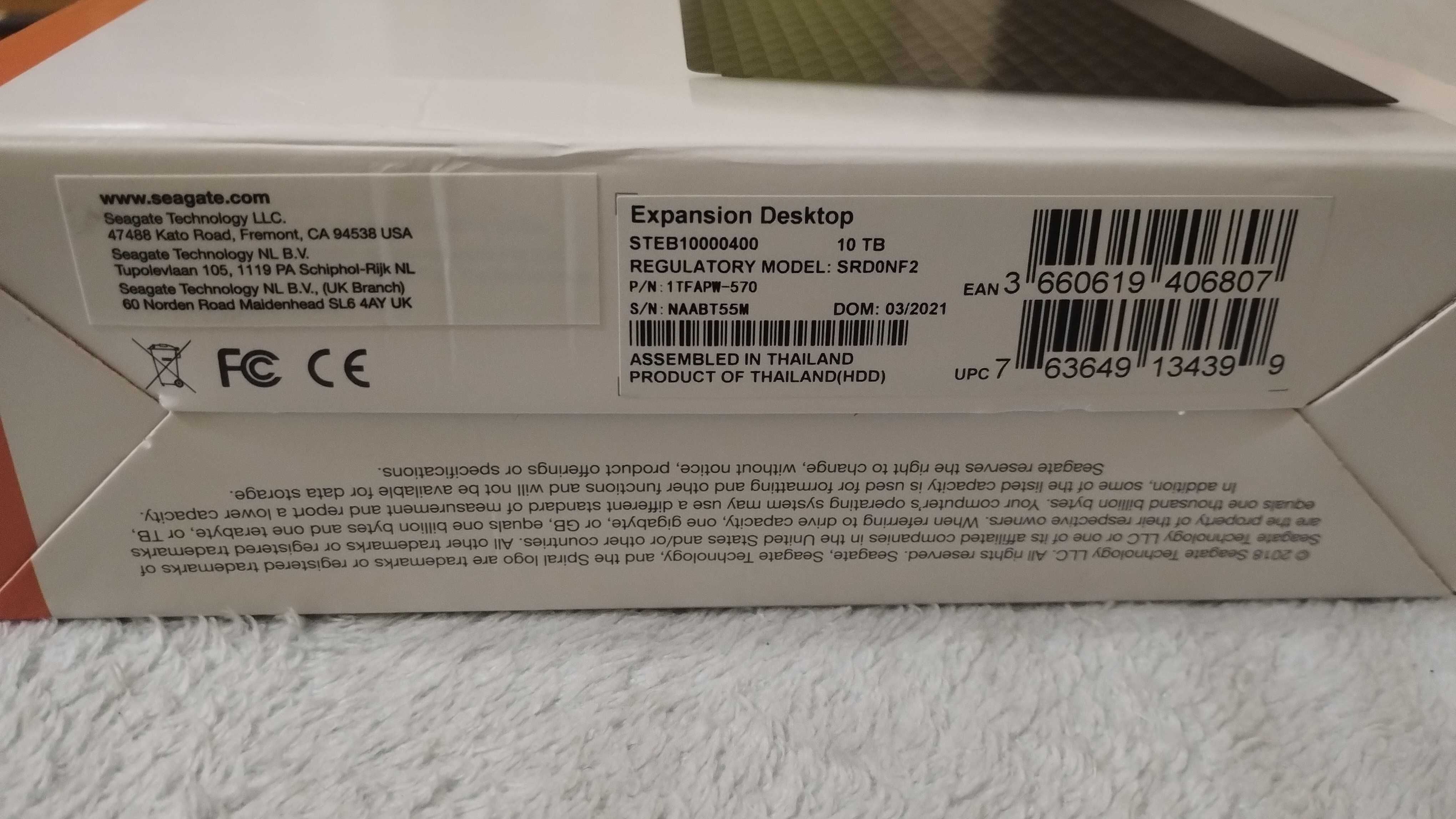 External HDD 10TB Seagate USB 3.0 външен хард диск 10ТБ