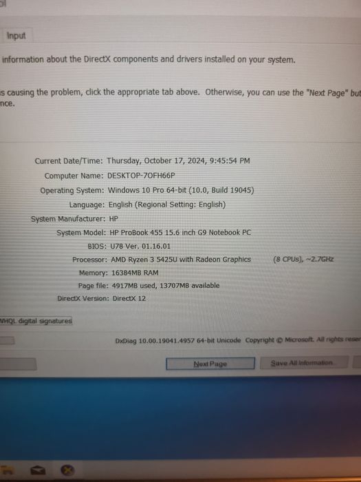 Laptop HP ProBook Ryzen 3 5425u