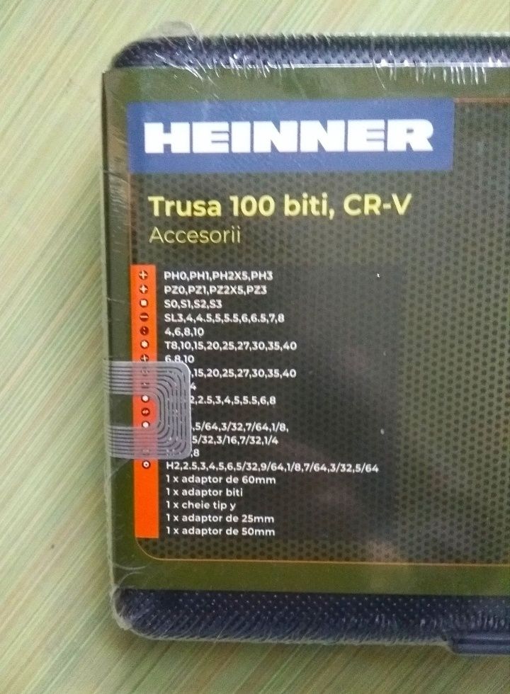 Trusă Heinner, cu 100 biți. Nouă, sigilată