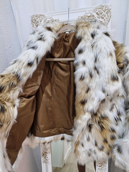 Дамско палто с косъм