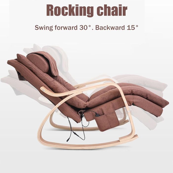 Модерен люлеещ се стол с отопление и масаж