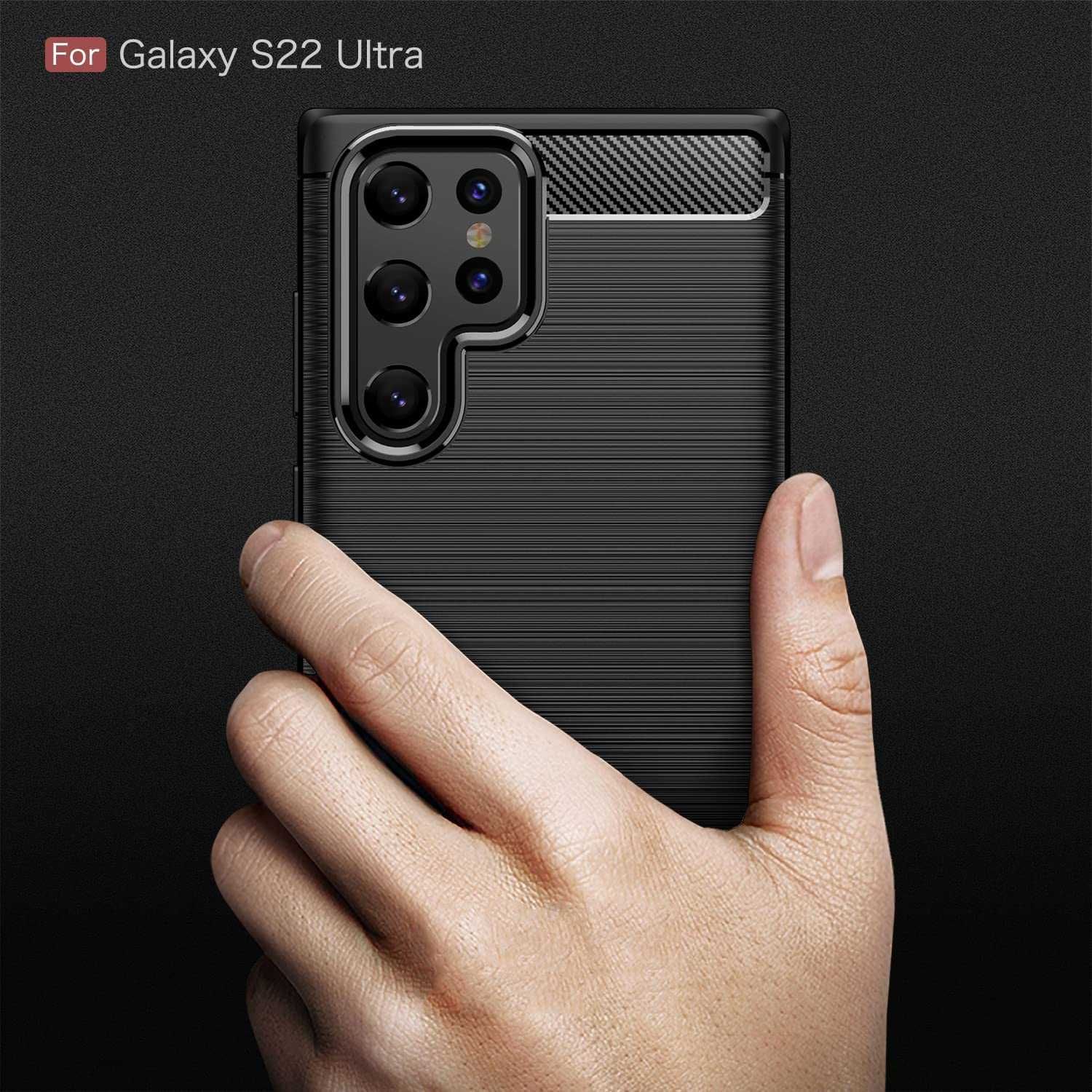 Калъф кейс гръб Carbon за Samsung Galaxy S20 S21 S22 Plus Ultra