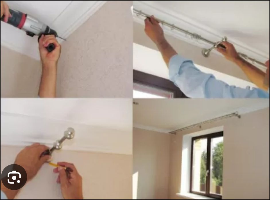 Установка Карниз  кронштейн для телевизора.Быстро