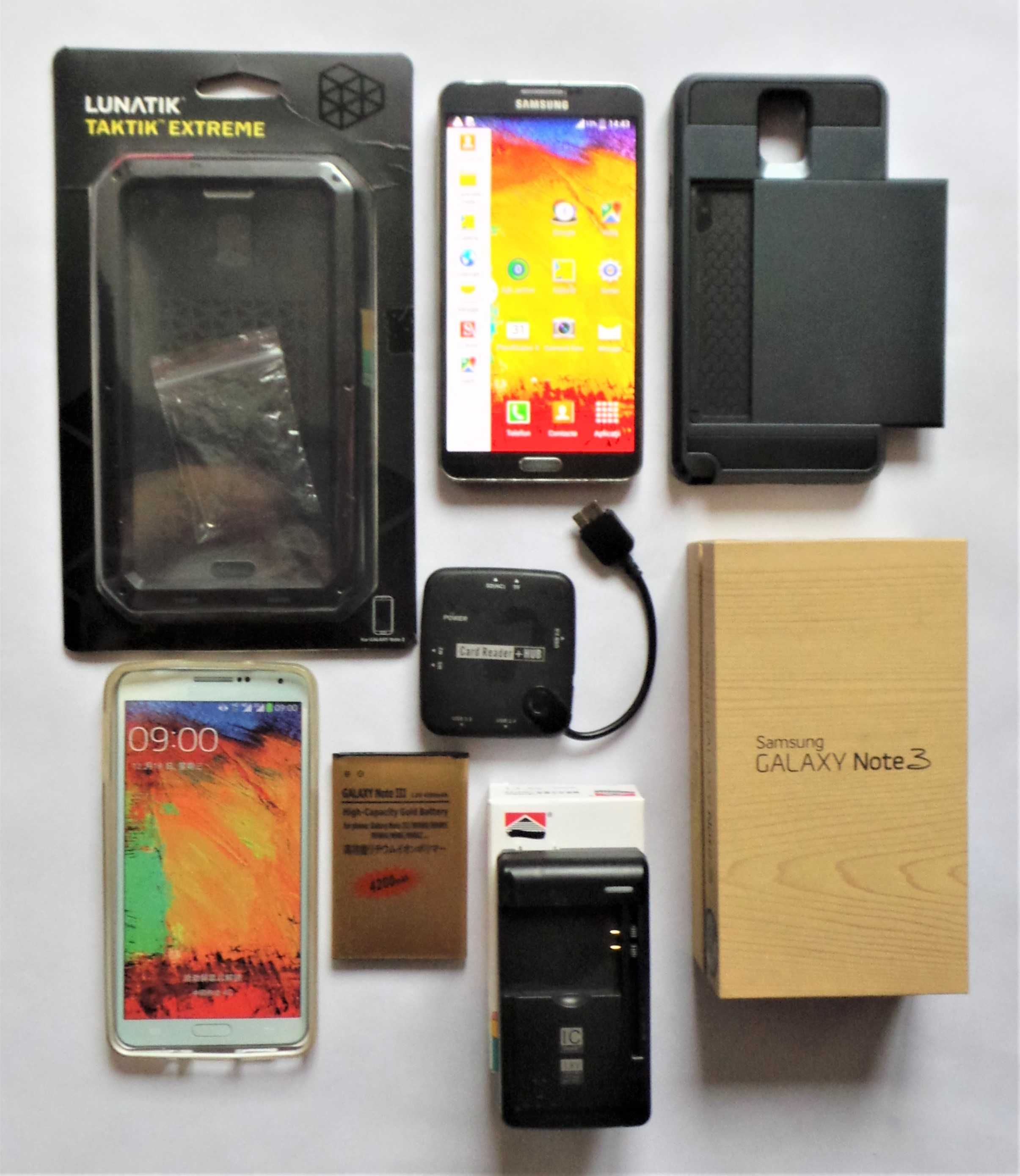 Telefon/smartphone SAMSUNG GALAXY NOTE 3 cu multiple accesorii+BONUS