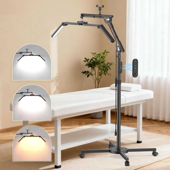 STASUN Сгъваема подова LED лампа-полумесец, димируема, 45W, 71 см