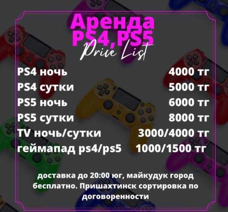 Аренда сони плейстейшн прокат ps4 ps5 fifa26 sony playstation доставка