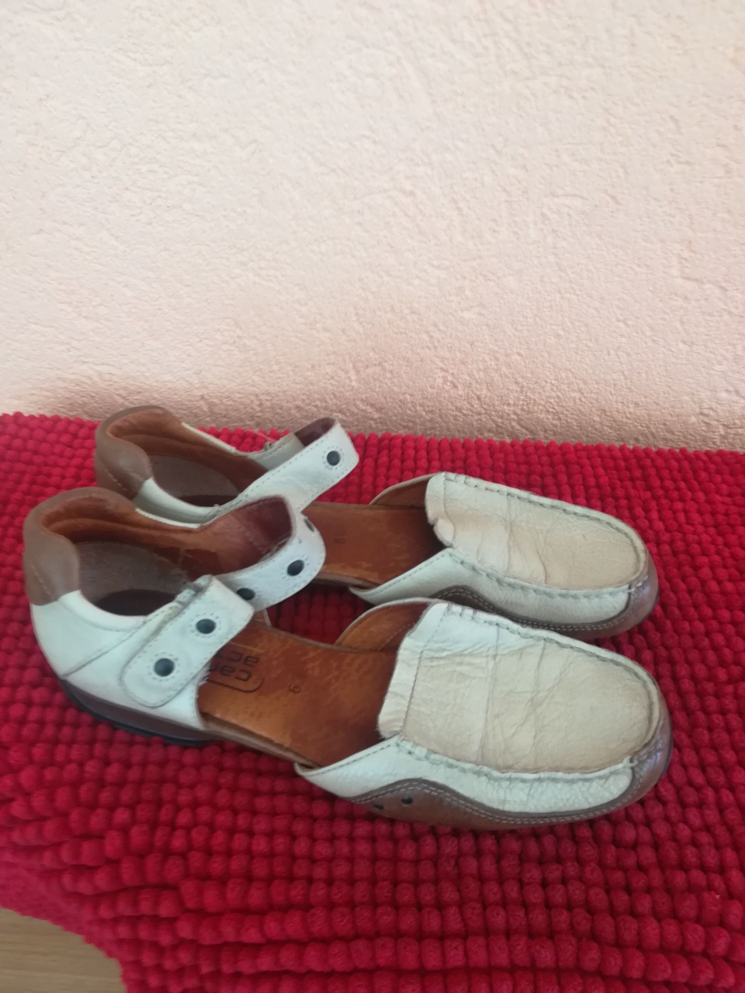 Sandale piele nr 40 Camel damă