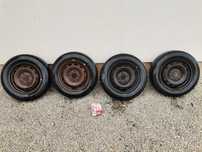 Jante tabla 4x108 Ford r14 +prezoane +anvelope iarna 175/65r14