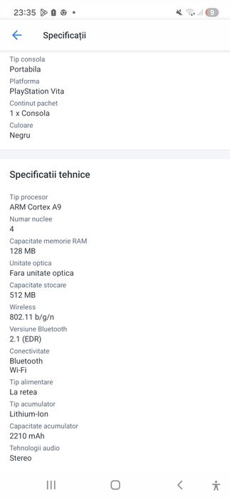 PSVita model PCH1004- 64G