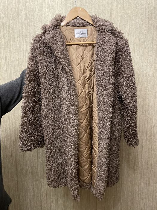 Шубка тедди коричневая