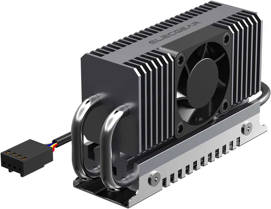 Răcitor Cooler SSD M.2 2280,ventilator EL-80X PWM+radiator PCIe NVMe