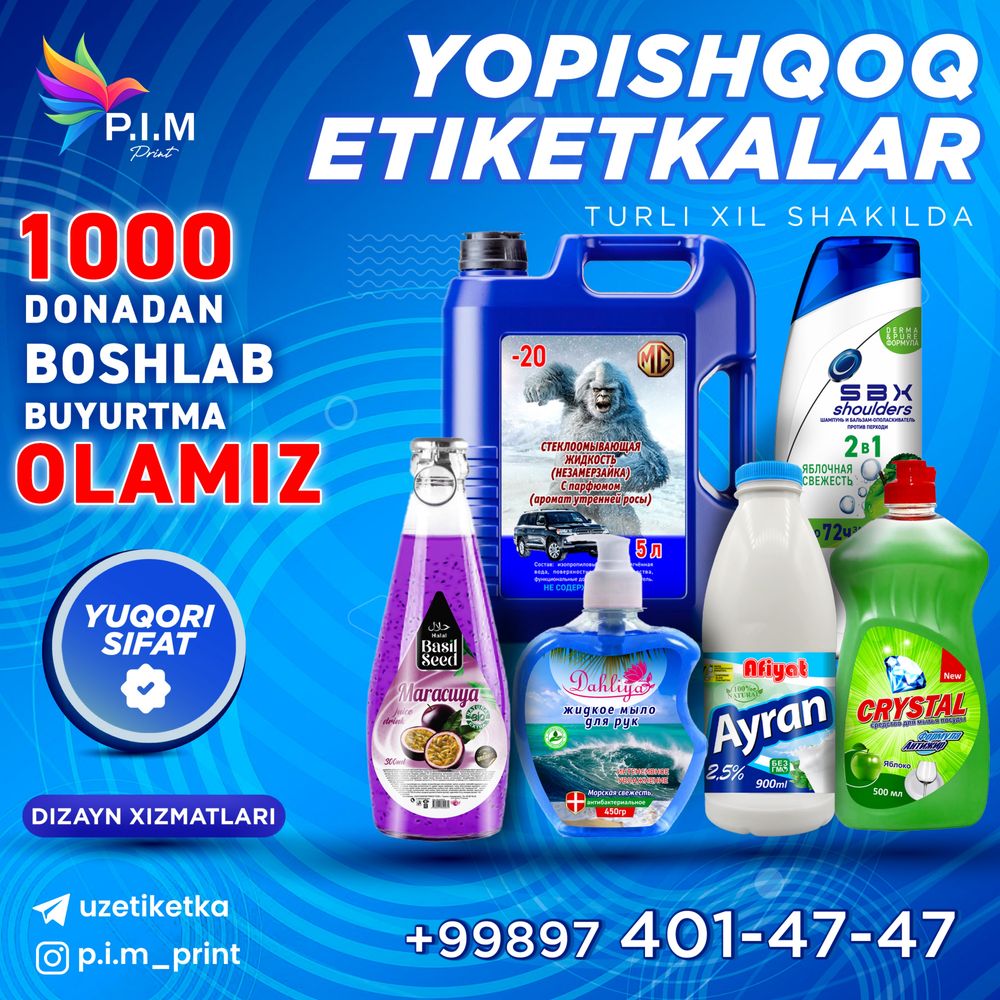 Grafik dizayner va yopishqoq etiketkalar