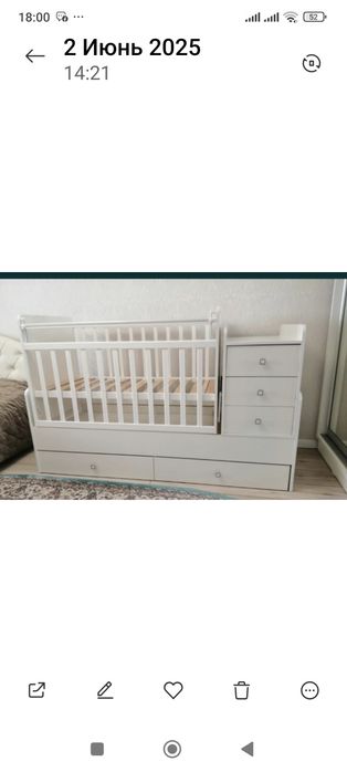 Детская кровать "Фея" потом становится подростковая