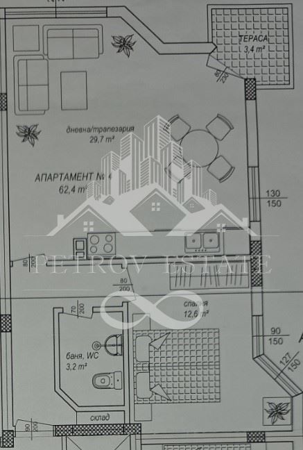2-стаен в Пазарджик, област-гр.Велинград площ 69 цена 69000