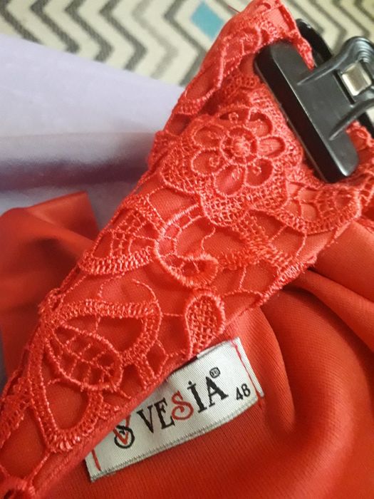 Rochie de  ocazie, dantelă cu voal