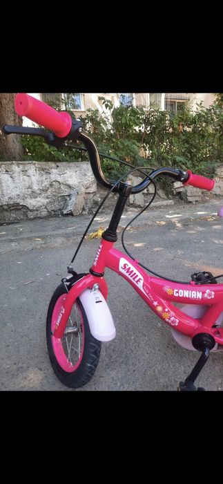 Bicicleta 12" pentru fete, 1 viteza, roz.