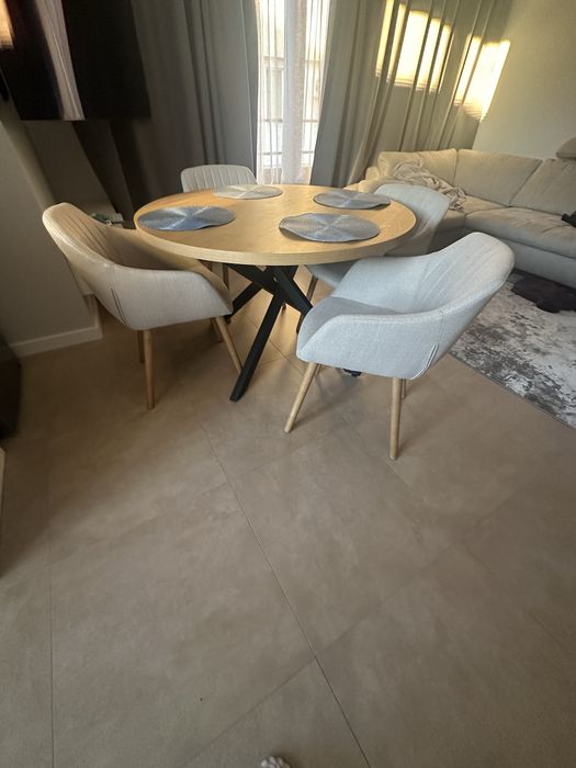 Комплект 4 бр. Кухненски стол иADSLEV /цвят натурален дъб