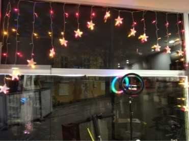 Коледна завеса 4 метрамногоцветни лампички