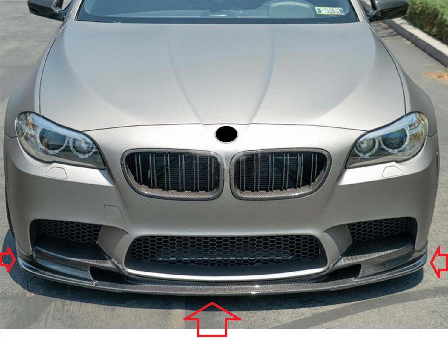 Лип спойлер предна броня BMW M5 F10, 2010-2017 г., 3 части
