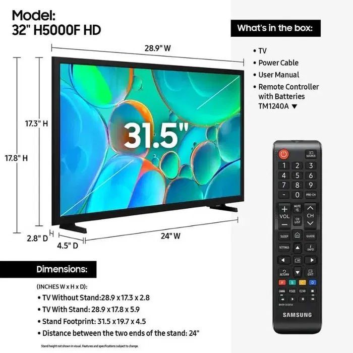 Televizor smart Samsung H5000F - nou