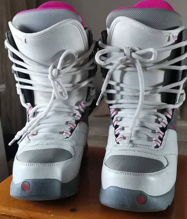 Ghete de snowboard Burton Coco Phantom roz alb, mărime 37 pentru femei