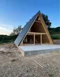 Vand cabana A-frame din lemn