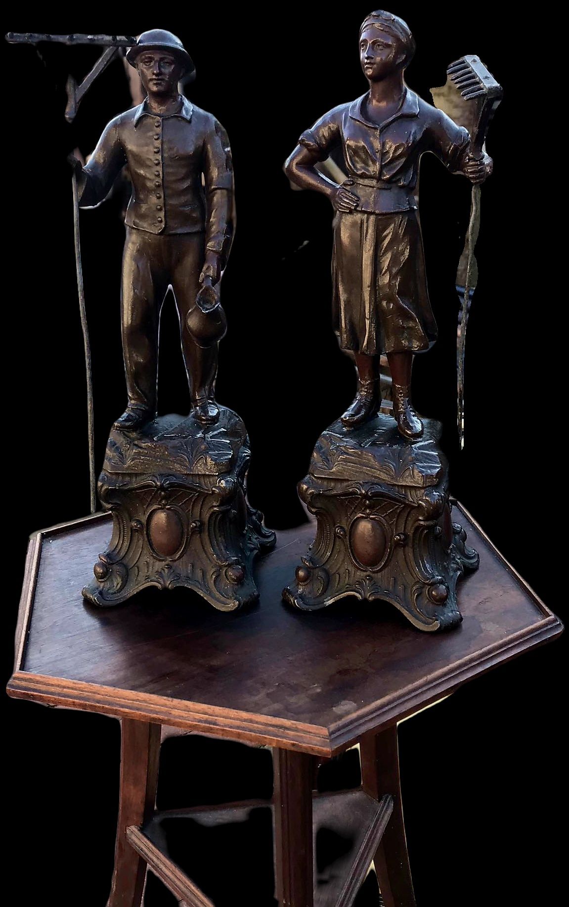 Deosebite statuete din zamac anii 1920