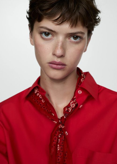 oversize рубашка  MANGO