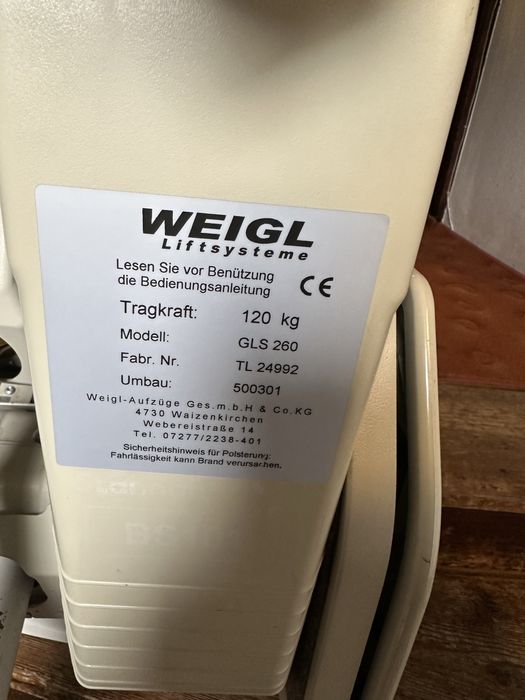 Scaun lift de urcare trepte firma Austriaca