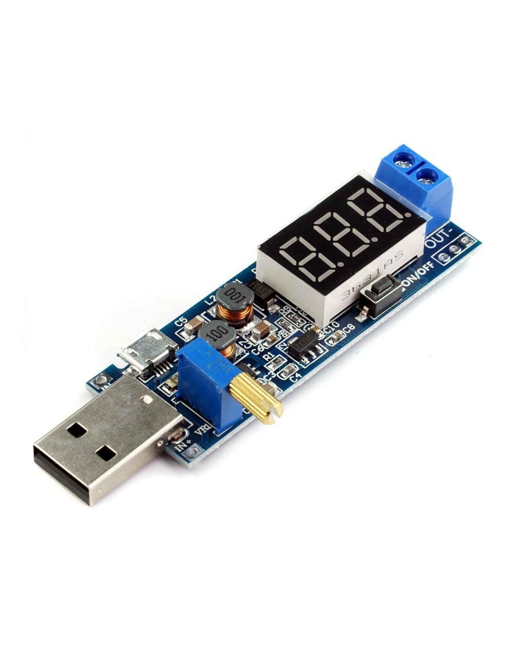USB Повишаващ/понижаващ преобразувател 5V към 1.5V-24V