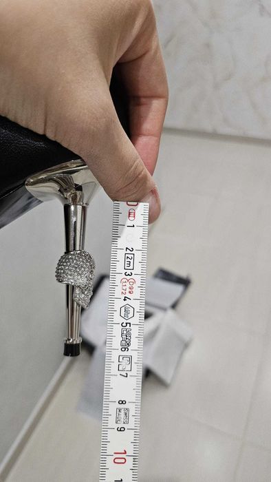 Черни кожени обувки на ток Philipp Plein