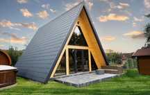 Cabane A-frem din lemn