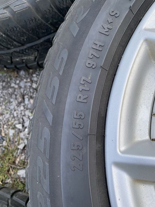 Jante aliaj 5x120 bmw x1 x3 cu anvelope de iarna 225 55 17