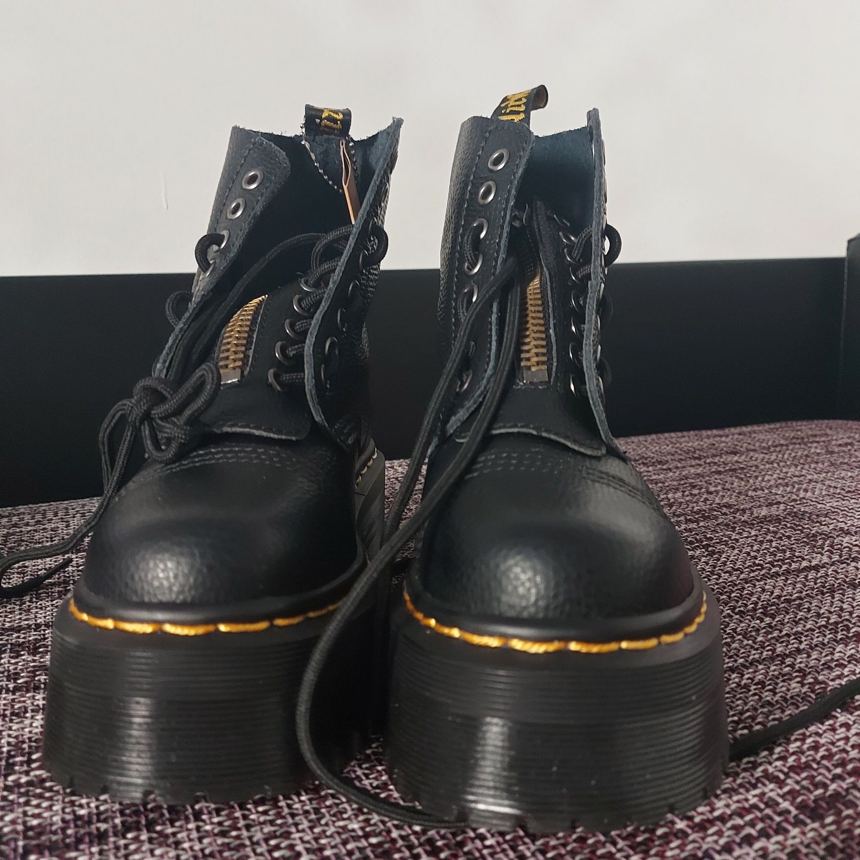 Dr martens sinclair Milled nappa leather pantofi cu platforma