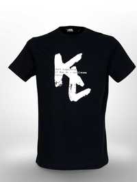 АВТЕНТИЧНА Karl Lagerfeld Черна Тениска БЯЛА ГУМЕНА щампа XS S M L XXL
