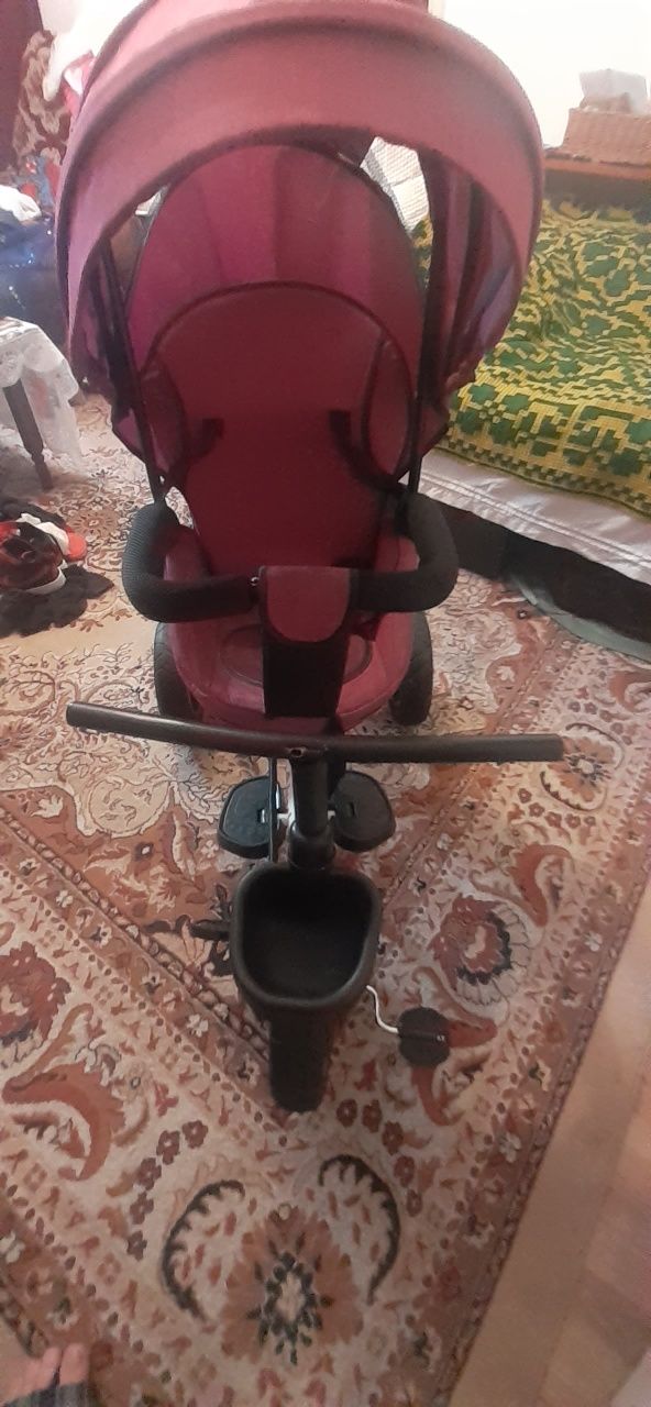 Tricicleta Copii Cu Pozitii Somn, Roti Din Cauciuc, Kubi Mov 066