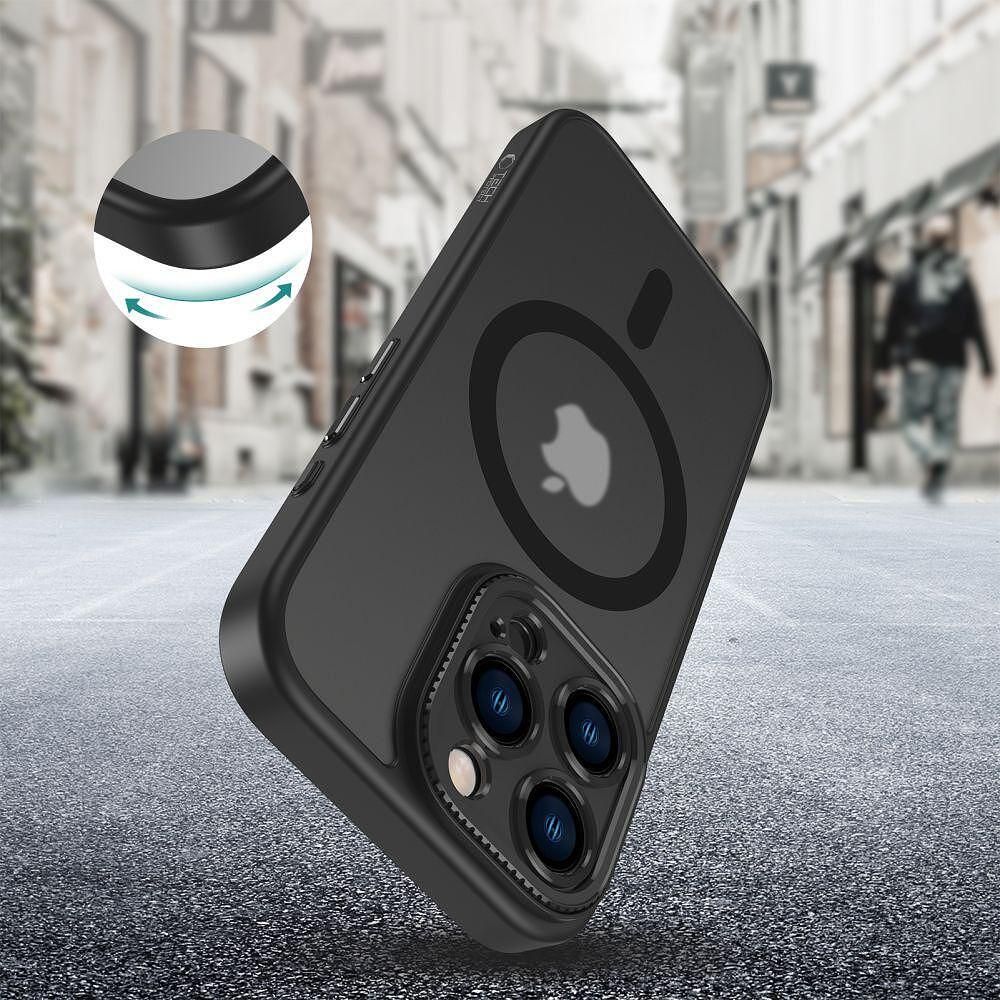 Кейс tech protect magcam magsafe за iphone 16 pro max matte black
