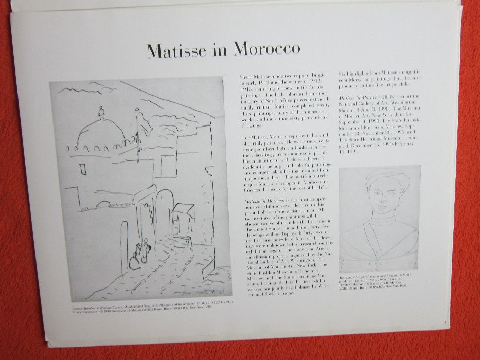 cadou deosebit rar Matisse  Marocco 4 bucati