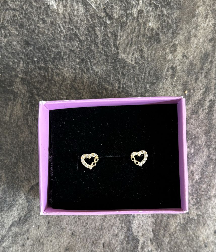 Cercei inimioara din aur 14K