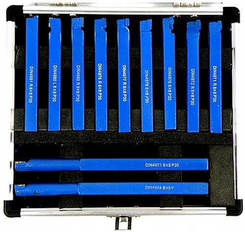 Set cutite strung dalti strunjire 8x8 11piese cu valiza (S10881)