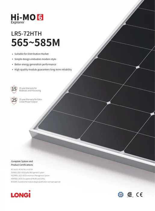 Panou solar Longi 570w,Hi-Mo6