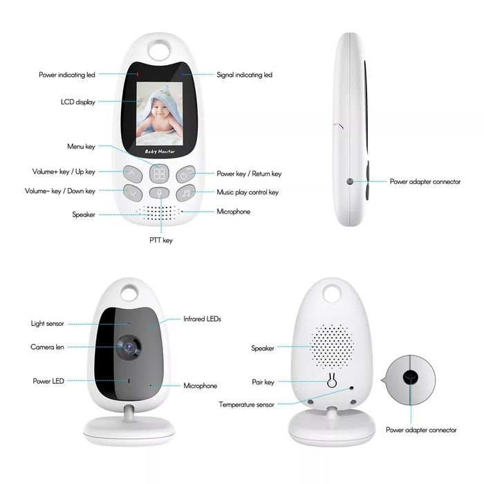 Видеоняня, няня, бейбифон, VB610, babyphone, baby monitor VB-610