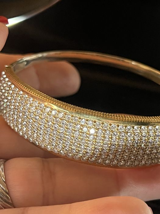 Bratara de argint cu alama si zirconii