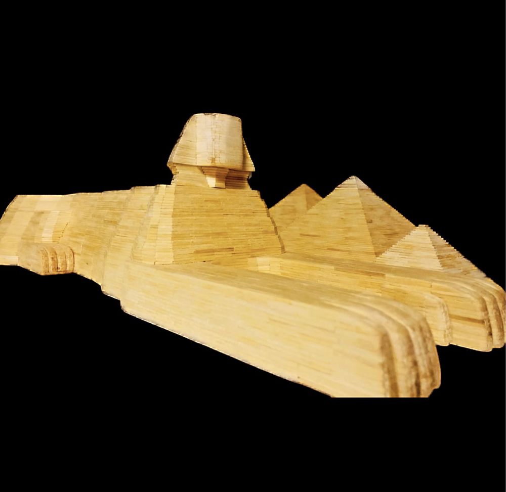 Продам макет Сфинкса и пирамид из спичек