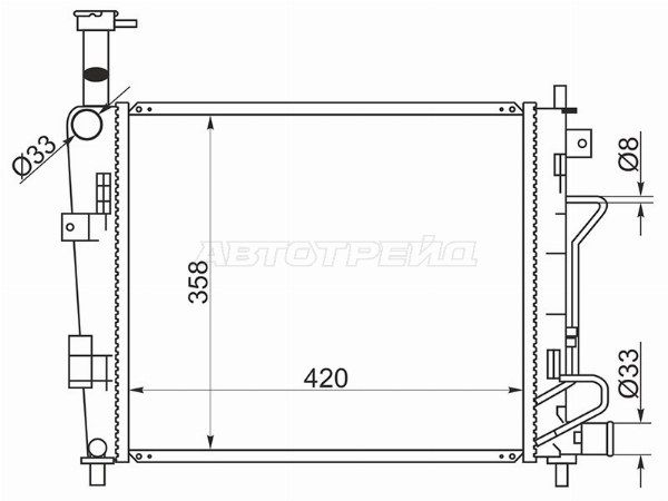 Радиатор Kia Picanto