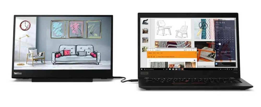 Портативный монитор Lenovo ThinkVision M14 (type-c)
