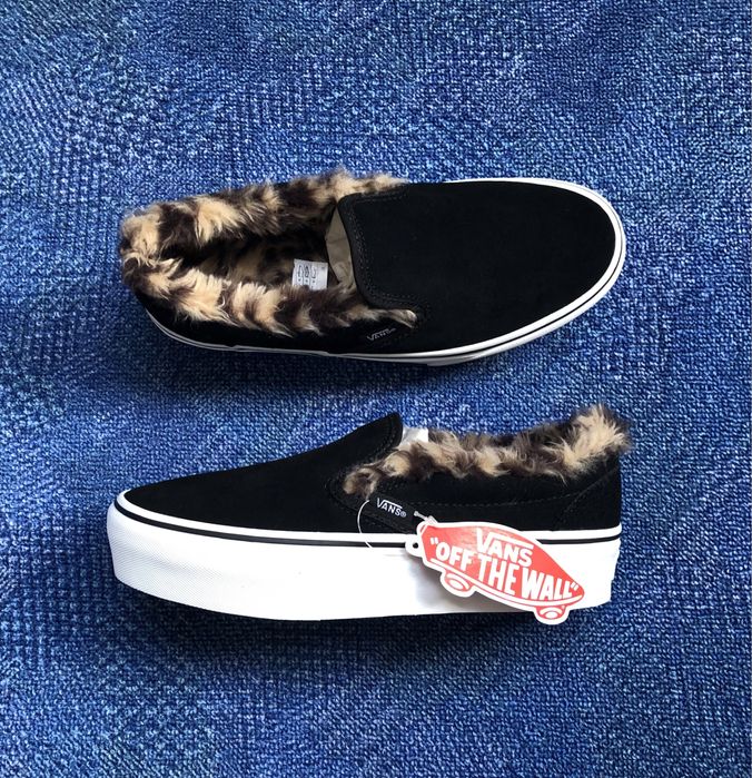 Vans Classic Slip-On Platform Fur Lining ОРИГИНАЛ дамски кецове 38/24
