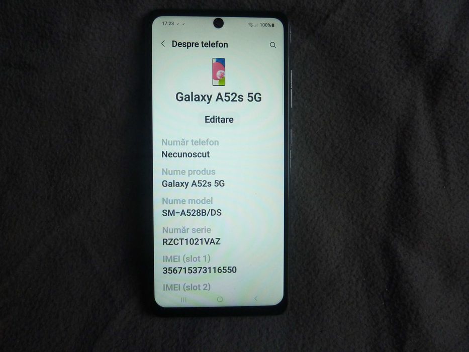 telefon samung A52S,dual sim5G,ram 6gb/128gb,stare foarte buna