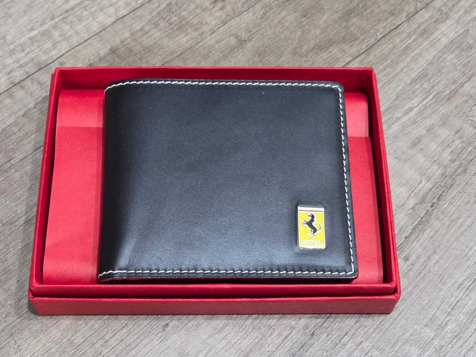Portofel Original Ferrari, Piele Naturală (Grain Leather Cow), NOU!