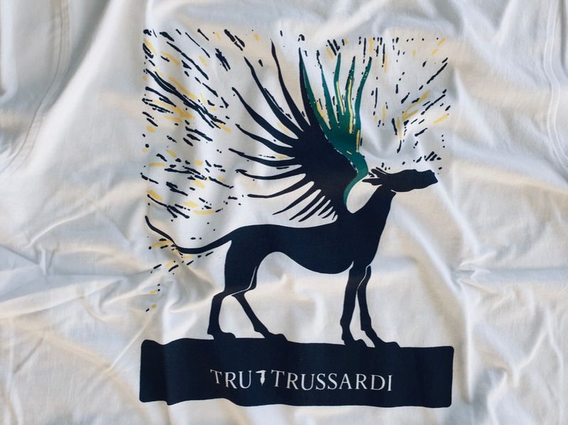 ПРОМО  TRUSSARDI- XL -Оригинална мъжка бяла тениска